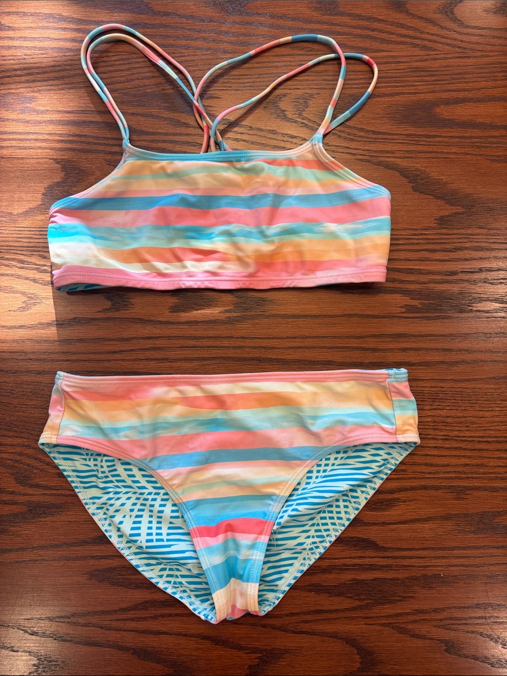Athleta Girl Stripe Two-Piece Swim Set